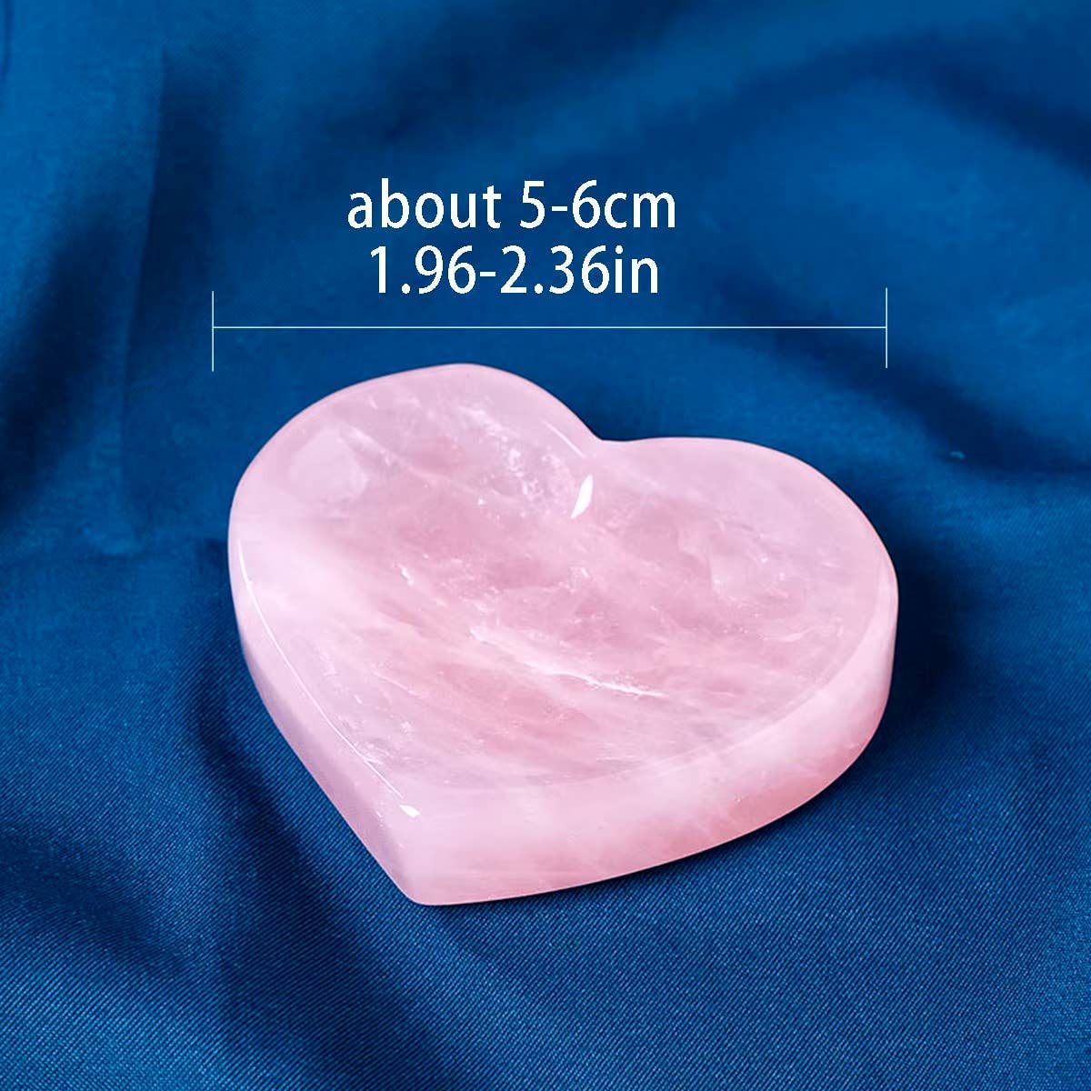 Crystolver (We Cover All Import Fees) - Wholesale Spiritual Stone/Crystal - Rose Quartz Carving Crystal Heart Plate3