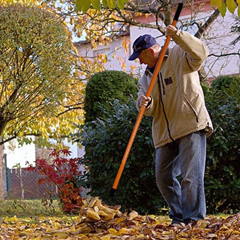 Ashman Online - Vente Outil de jardinage - Râteau à arc Ashman - Poignée robuste en fibre de verre de 56 pouces, équipée d'une poignée en caoutchouc pour une prise solide lors du travail - Résistant à la rouille1