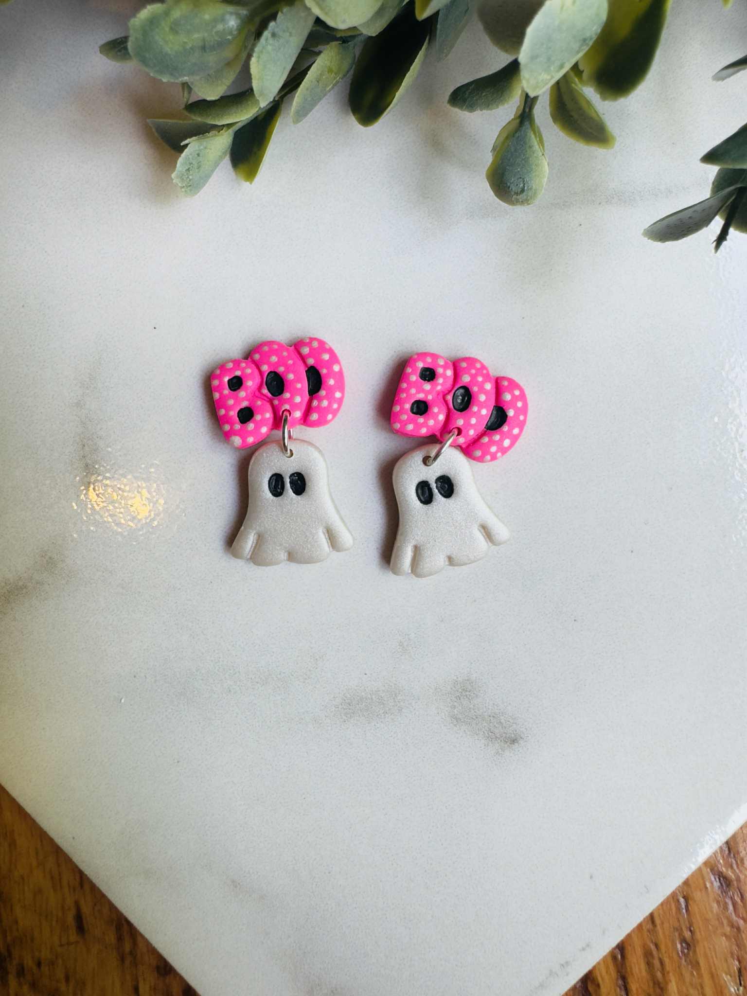 KBH CREATIONS - Wholesale Dangle Earrings - Boo Ghost Collection Jewelry Handmade Clay Earrings2