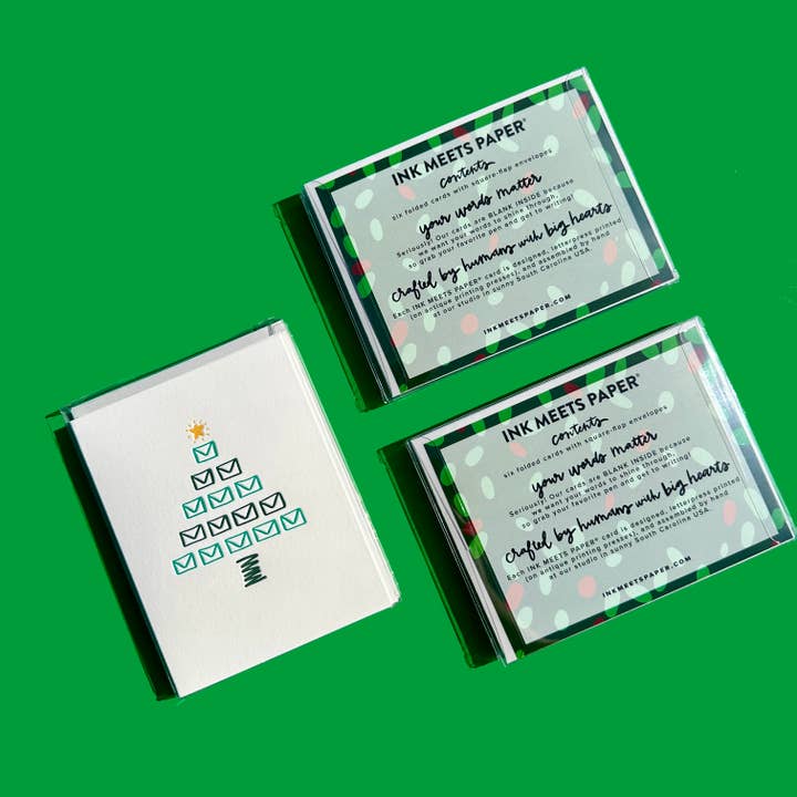 Snail Mail Holiday — Weihnachtsbaum-Winter-Set in Geschenkverpackung für den Großhandel von INK MEETS PAPER