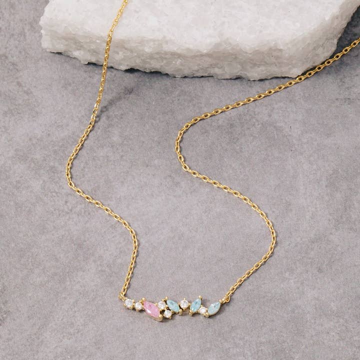 Verschiedene Cz Stud Line Charm Halskette für den Großhandel von Fame Accessories