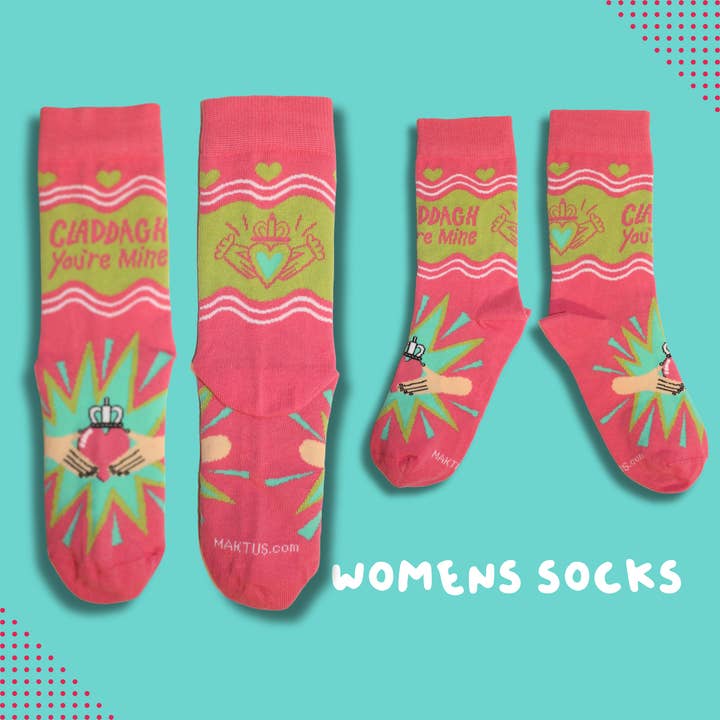 Meia feminina Claddagh 'És minha' por atacado de Maktus