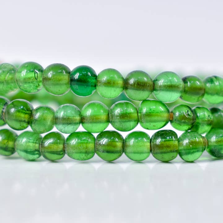 Bohemian Green Translucent Trade Beads for wholesale by Africa Direct