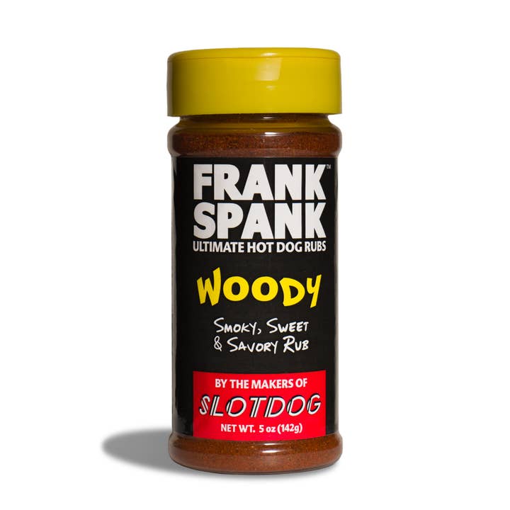 Slotdog - Venta al por mayor Condimentos - Crema para salchichas WOODY de FRANK SPANK, The Smoky Original, 5 onzas