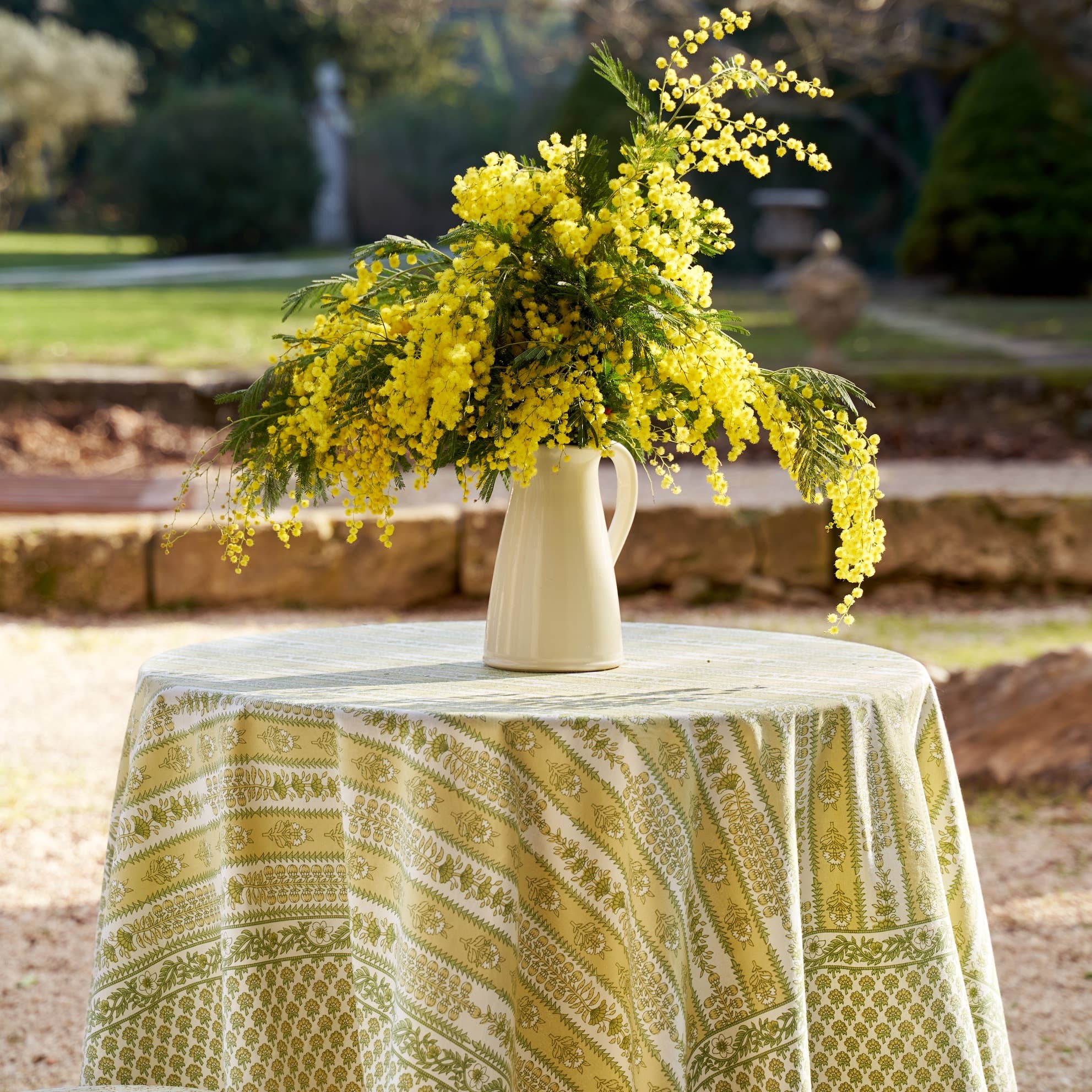 Couleur Nature - Wholesale Tablecloth - Provence Avignon Pistache Tablecloth1