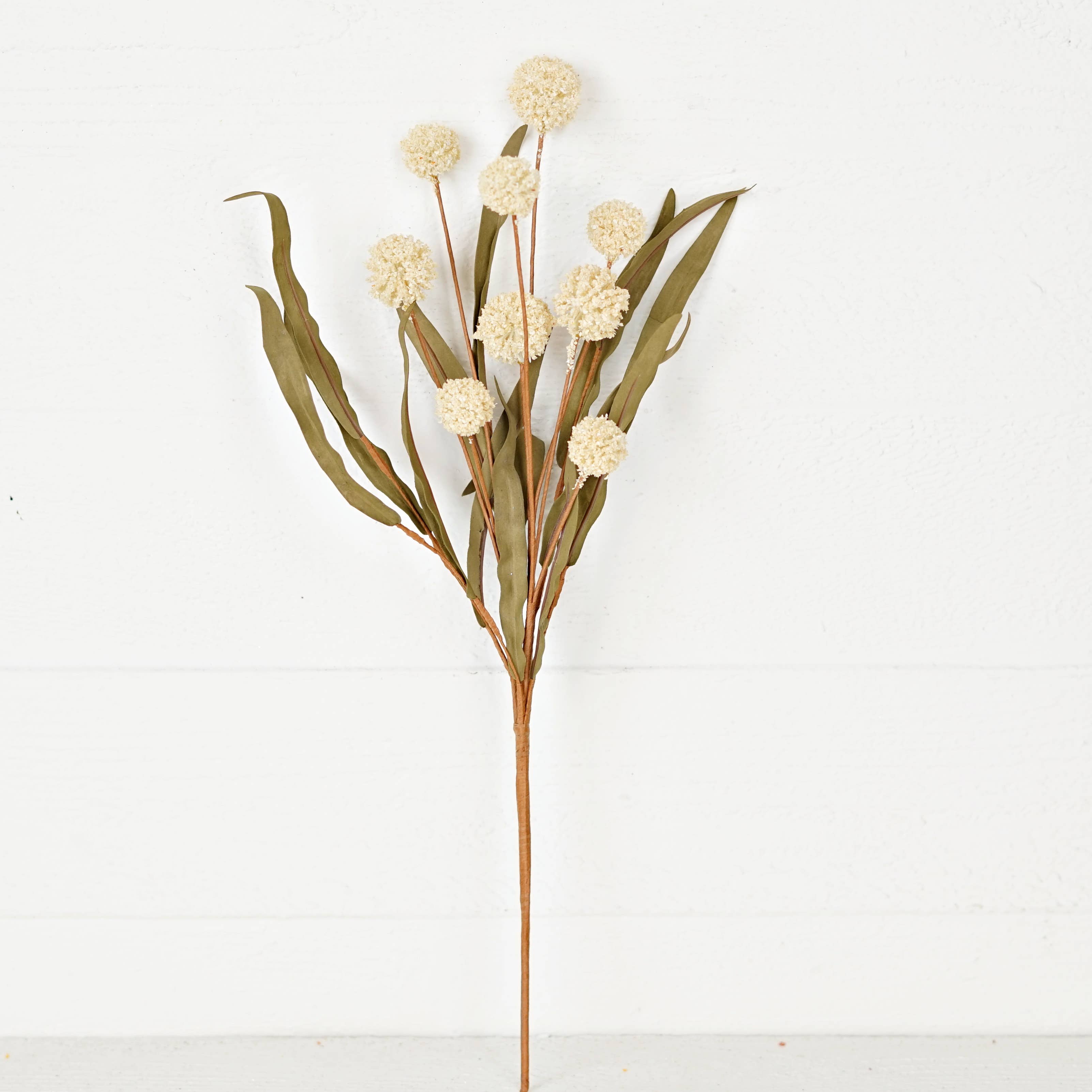 Holiday Depot Inc. - Wholesale Artificial Flowers - 530386- 20in Spray-Cream-Country Thistle Berry with Leave0