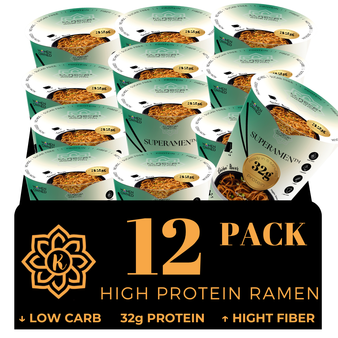 KLDSCP Foods - Wholesale Ramen - Protein Ramen High Protein 32g, Plant Based – Garlic Chicken1