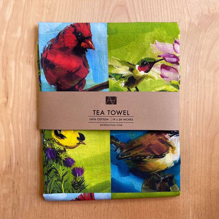 Summer Bird Tea Towel for wholesale by Art by Alyssa