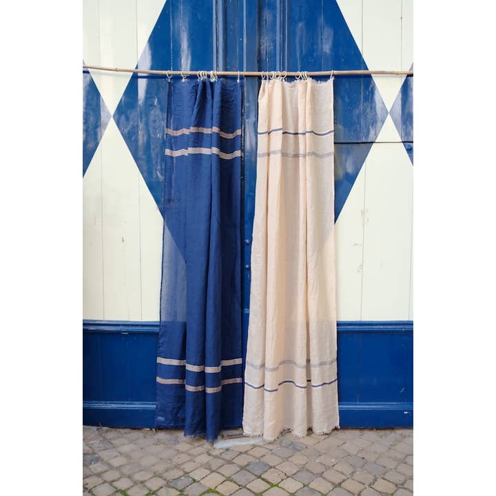 Andros Pièce de lin 160x180cm stripe for wholesale by Libeco Home