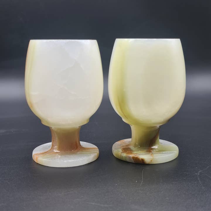 Gemstone Gifts Ltd. - Vente Verres à vin - Gobelets en onyx (ensemble de 2), verres à vin en onyx3