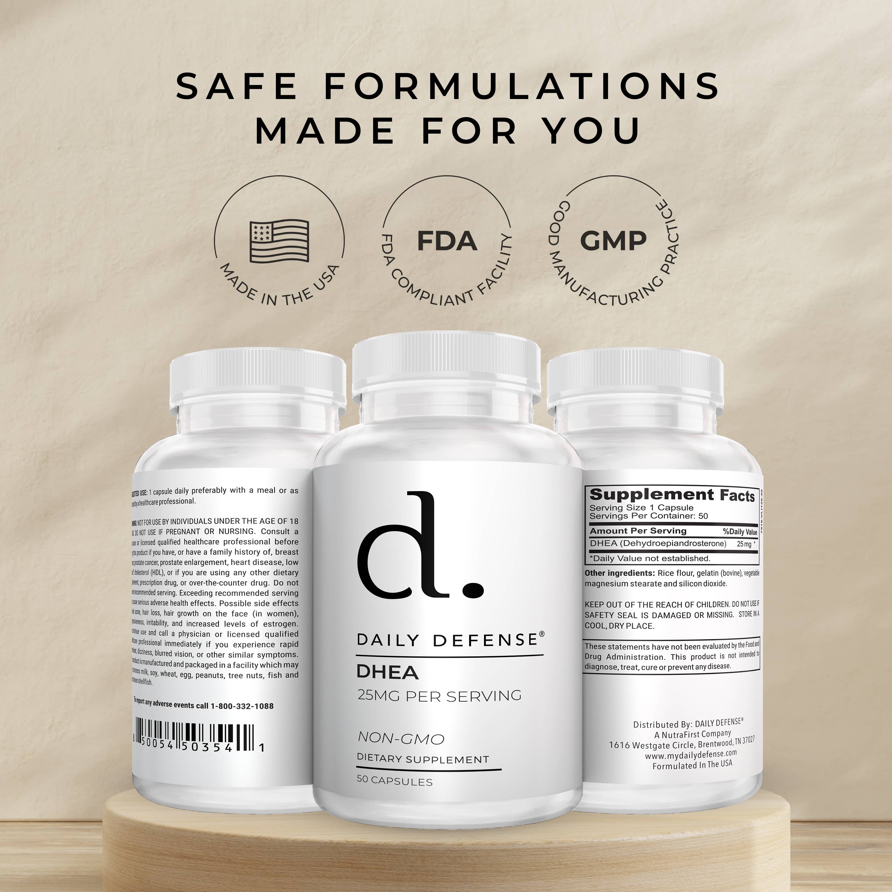 DAILY DEFENSE – wholesale Oral supplement/vitamin – DHEA 25MG8