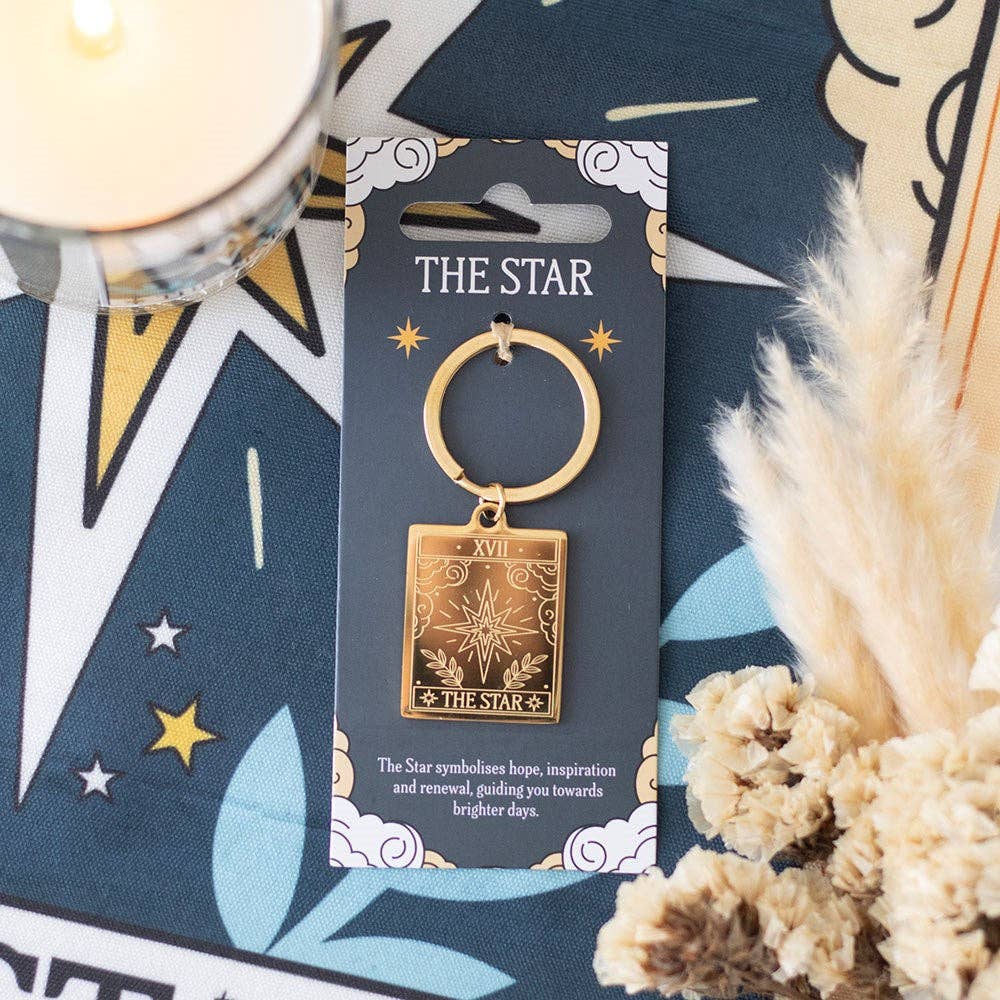 Something Different Wholesale - Wholesale Keychain - Unisex - The Star Vintage Tarot Card Keyring0