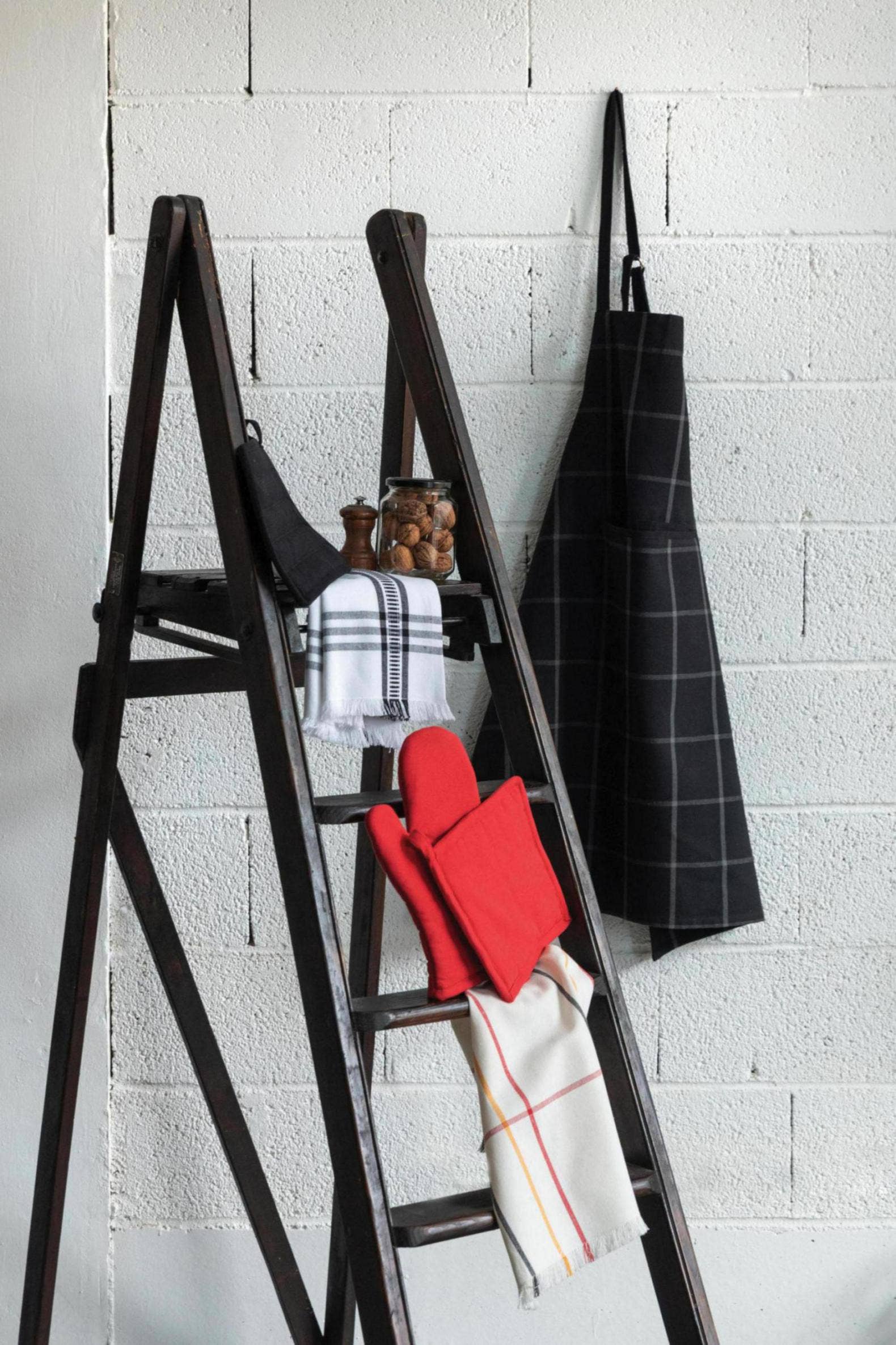 Maison Vivaraise & La Cerise sur le Gâteau - Wholesale Apron - Recycled Doha Black Kitchen Apron 80*851