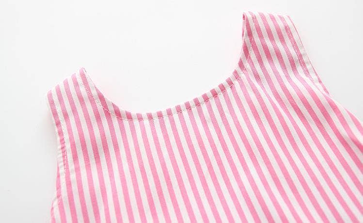 MyKids-USA® - Vendita all'ingrosso Completino - Neonati - Abito da bambina con motivo a righe e pantaloni corti combinati in set4