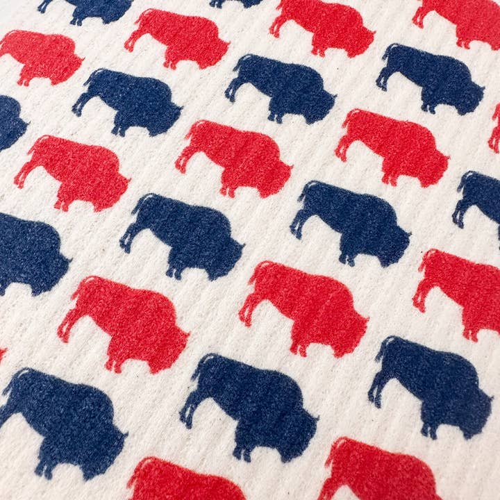 HellaHoney Co - Wholesale Dishcloth - Buffalo Bills Inspired Swedish Dish Towel2