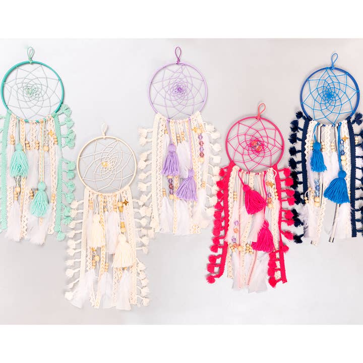MANIK - Wholesale DIY Craft Kit - Dream Catcher Kit Craft I Project Do It Yourself KIT MINI BEIGE3