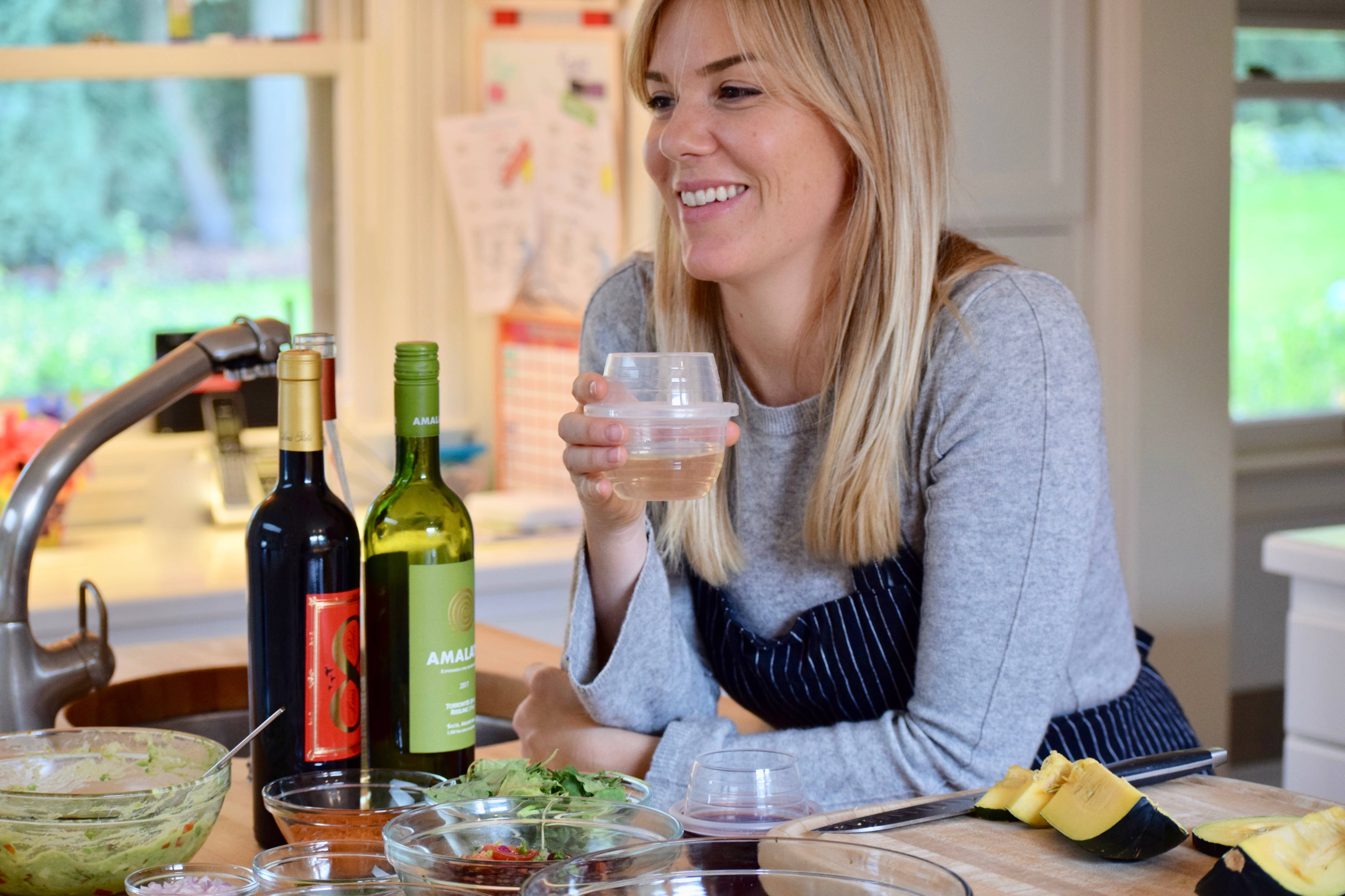 The red wine stain solution? An unspillable wine glass!