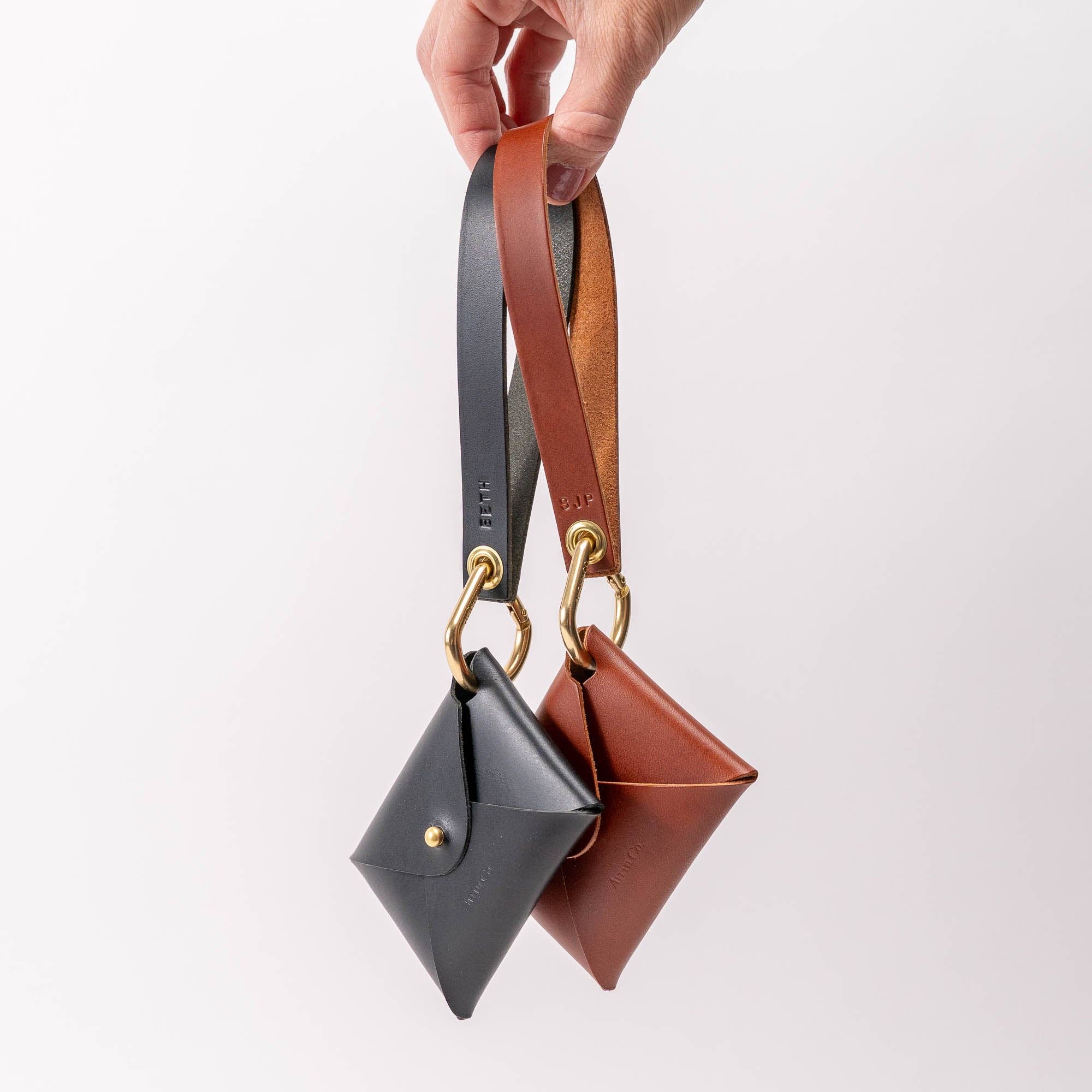 Avryn Co. - Wholesale Wallet - Women's - Black Veg Tan Leather Wristlet Wallet Set3