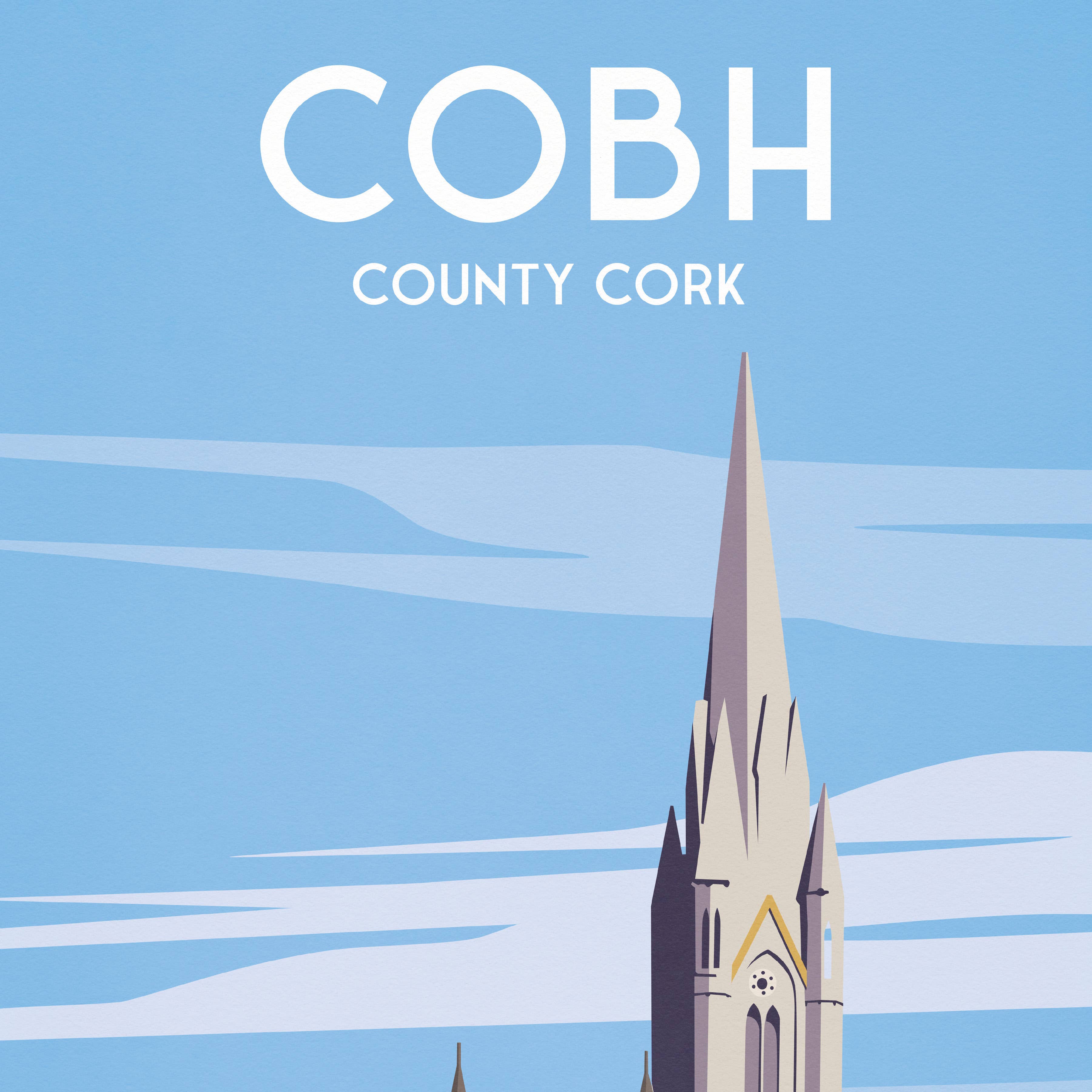 Printagonist – wholesale Art print – Cobh Print featuring St. Colman's Cathedral - Co Cork2