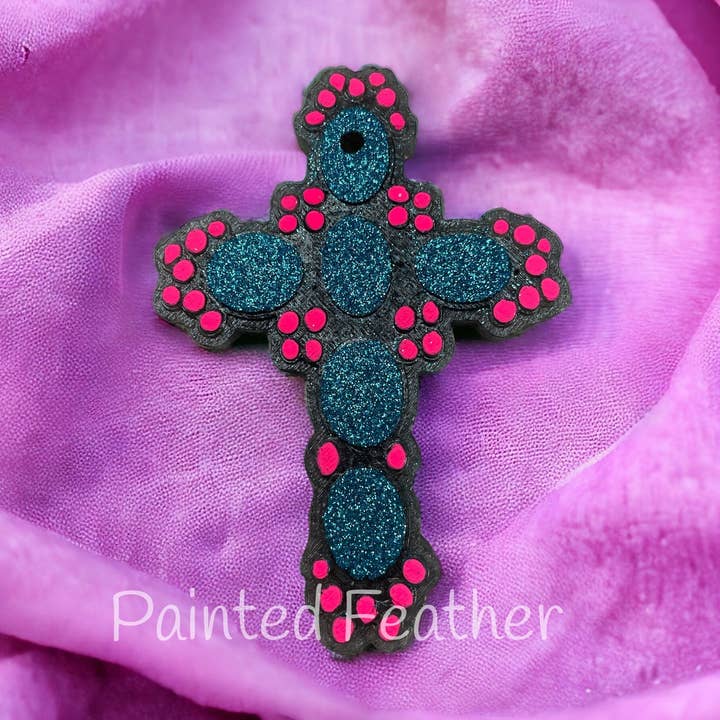 Squash blossom Cross for wholesale by Painted Feather Scents