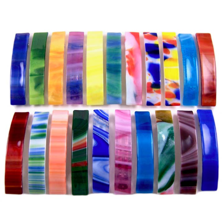 Glass Town USA - Wholesale Barrette - Kids - Children's Barrette Pairs Stained Glass Bright Swirls Small2