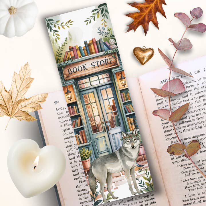 Bokmärke Vargen och det hemliga biblioteket för wholesale av Les Moonettes