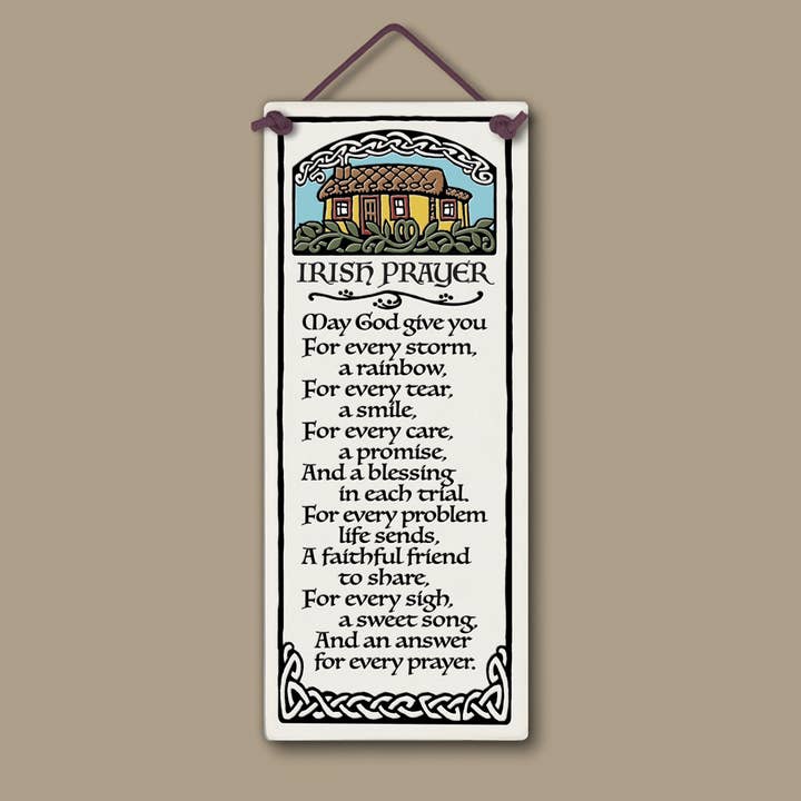 330 - Irish Prayer Wall Art for wholesale by Macone Clay / Spooner Creek