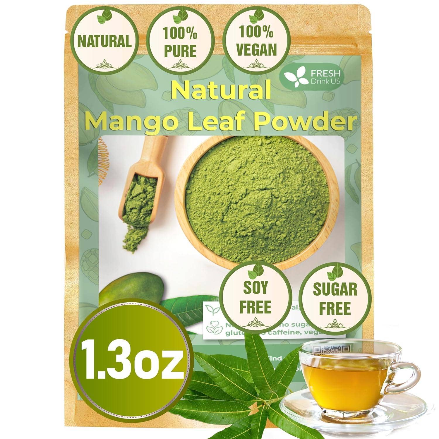 Naomi's Happy Place Shop - Wholesale Health/Detox Tea - Mango Leaf, Whole Dried Leaves, Tea Bags, Powder, 100% Natural & Pure from Mango Leaves. Mango Dried Leaves. Loose Leaf Mango Herbal Tea. Mango Leaf Tea. No Sugar, No Caffeine, No Gluten, Vegan.16