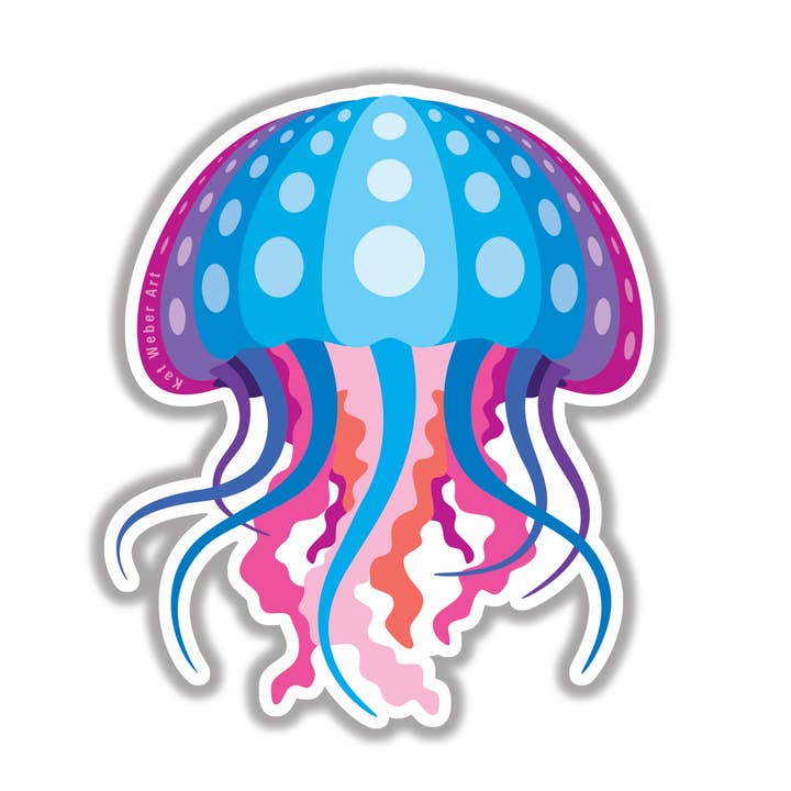 Kat Weber Art - Wholesale Sticker - Jellyfish Sticker0