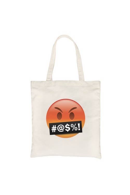 365 In Love - Vendita all'ingrosso Borsa tote - Donna - Borsa in tela Emoji-Angry1
