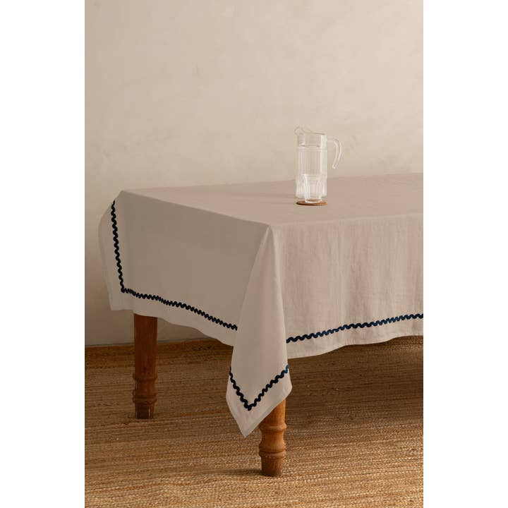 Live Linen - Wholesale Tablecloth - Blue Lace Linen Tablecloth – Elegant Dinner6