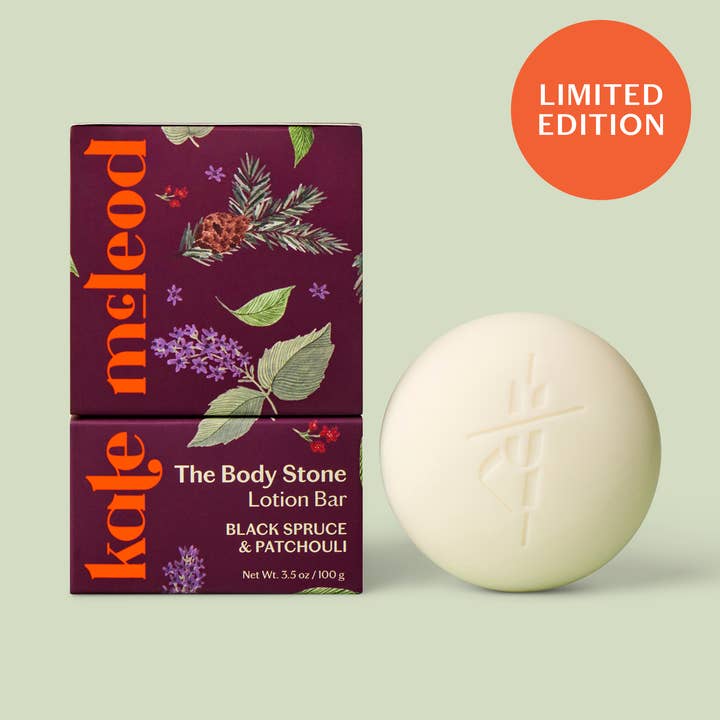Black Spruce & Patchouli | Deep Moisturizing Lotion Bar for wholesale by Kate McLeod