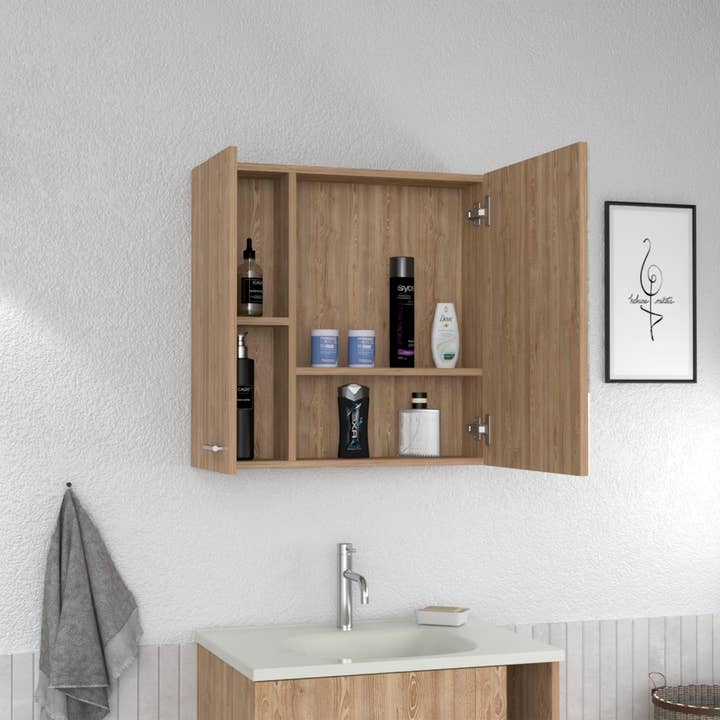 TuHome Concept - Wholesale Coffee Table - Barcelona mirrored bathroom cabinet with four shelves1