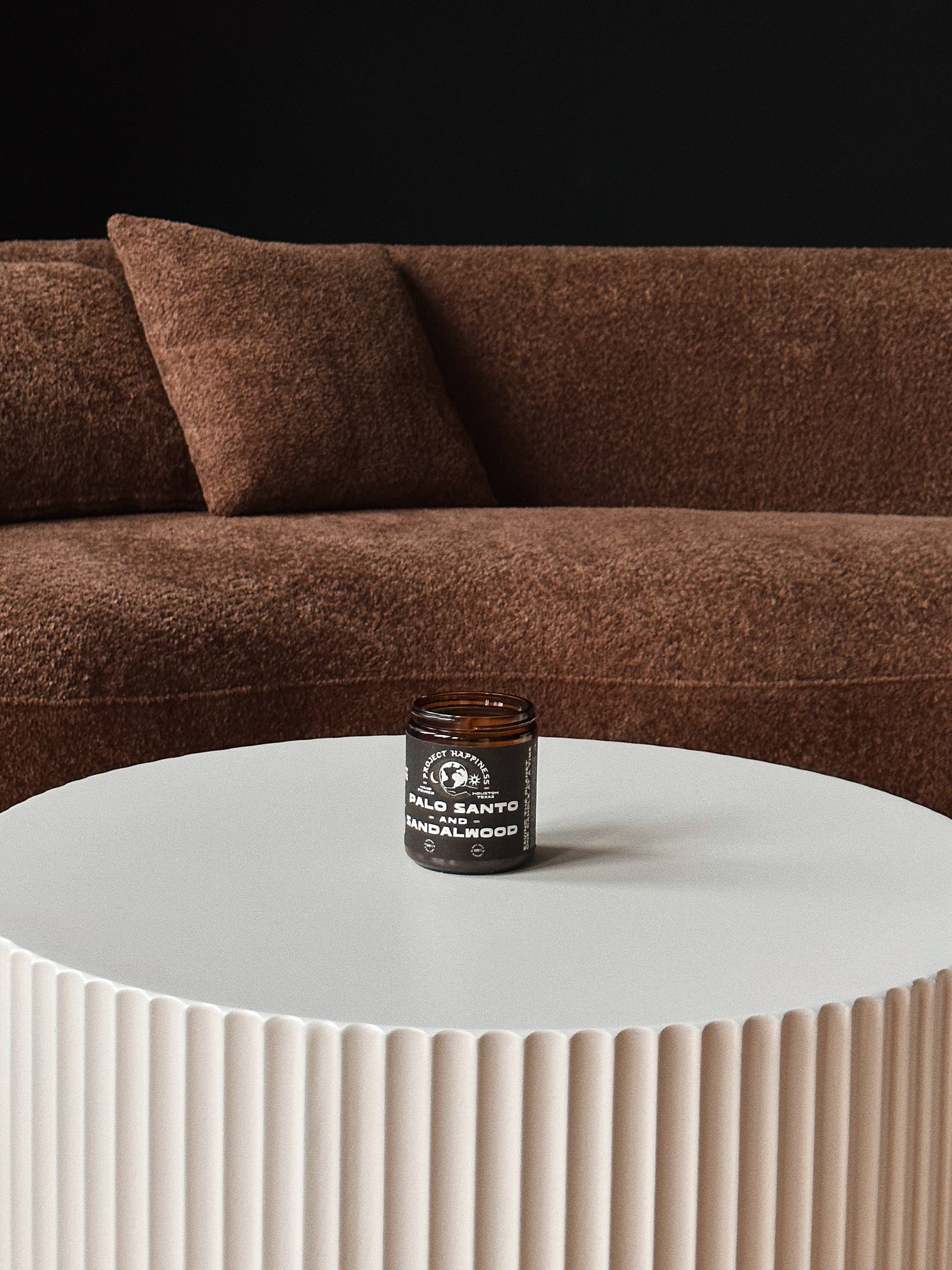 Project Happiness Candle Co. - Wholesale Jar/Filled Candle - Palo Santo and Sandalwood Soy Candle - 8oz9