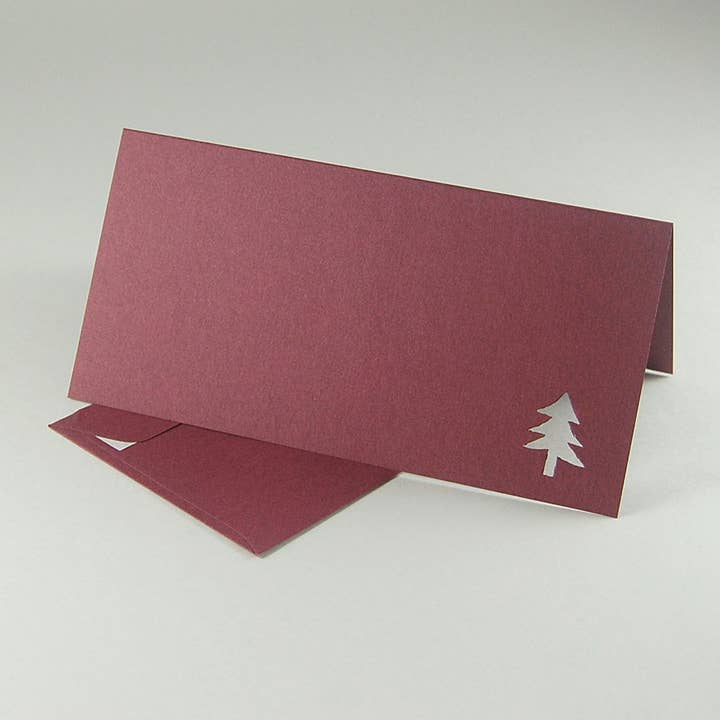 10 Brombeerfarbene Weihnachtskarten Mit Gleichfarbigen Kuver für den Großhandel von Kettcards