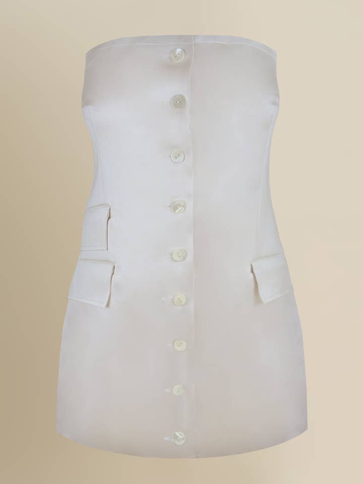 Ambachtelijke Jurk in Wit voor wholesale door Contessa Mills LLC