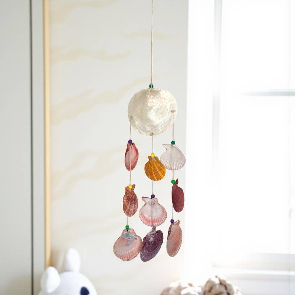 Earths Elements Wholesale - Wholesale Wind Chime - Capiz Windchime with Shells0