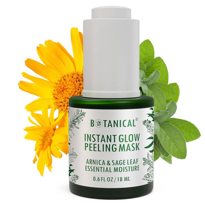 Peeling Mask - Arnica & Sage Leaf - Instant Glow Face Brightening for wholesale by Botanical Green Lab