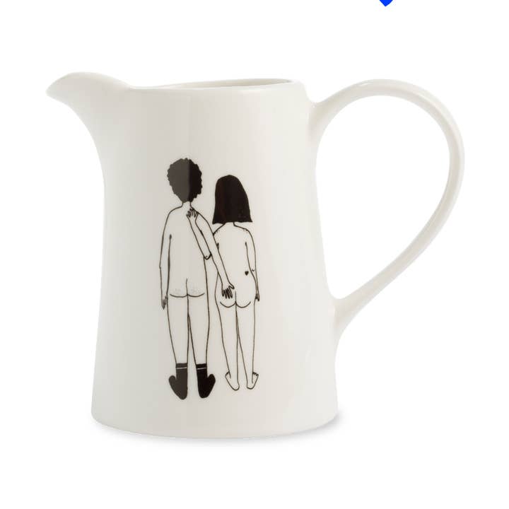 Jarro pequeno de porcelana com casal nu, ilustração de Helen B por atacado de helen b