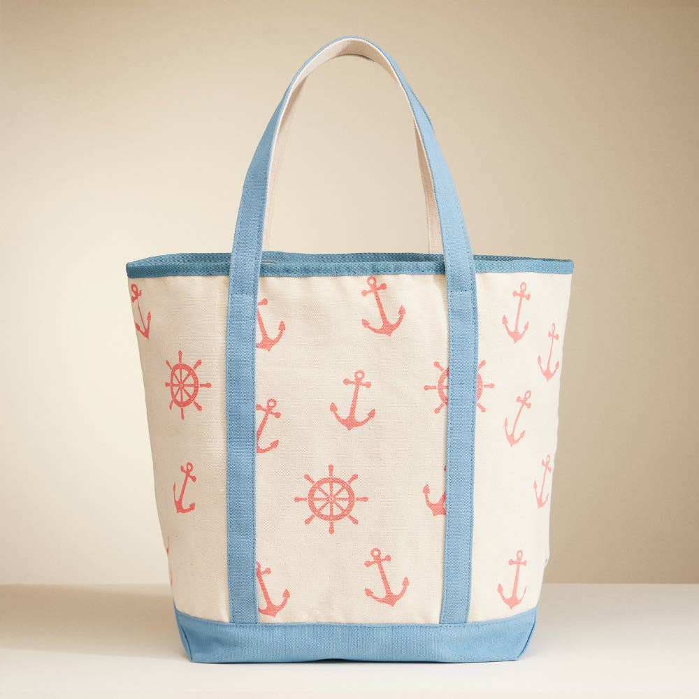 Sensibling Corp. - Wholesale Tote Bag - Women's - Anchor Wheel Printed Tote Bag7