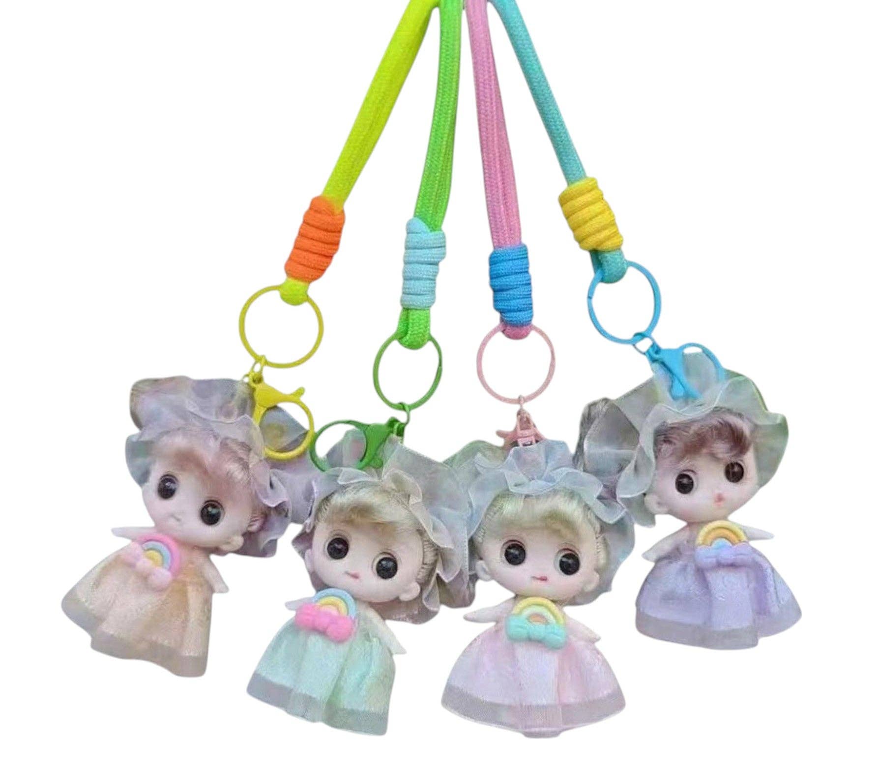 ASSORTED Rainbow Fairy Keychain KC1205-43-C (12PC) for wholesale on Faire1