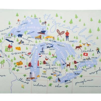 Great Lakes Tea Towel for wholesale by Galleyware