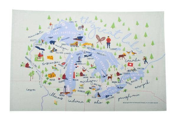 Great Lakes Tea Towel for wholesale by Galleyware