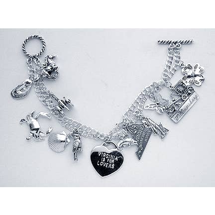 Bedelarmband van Virginia State voor wholesale door G2 Silver