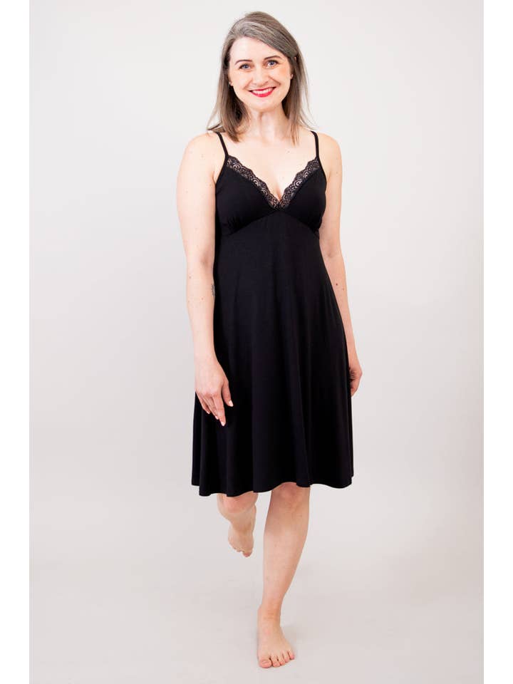 Blue Sky Clothing Co LLC - Vendita all'ingrosso Vestito - Donna - Abito sottoveste Mina, nero, bambù6