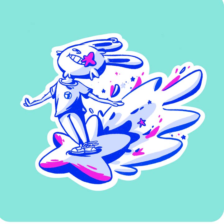 Kør på Shooting Star-klistermærke for engroshandel hos Junk Room Studio