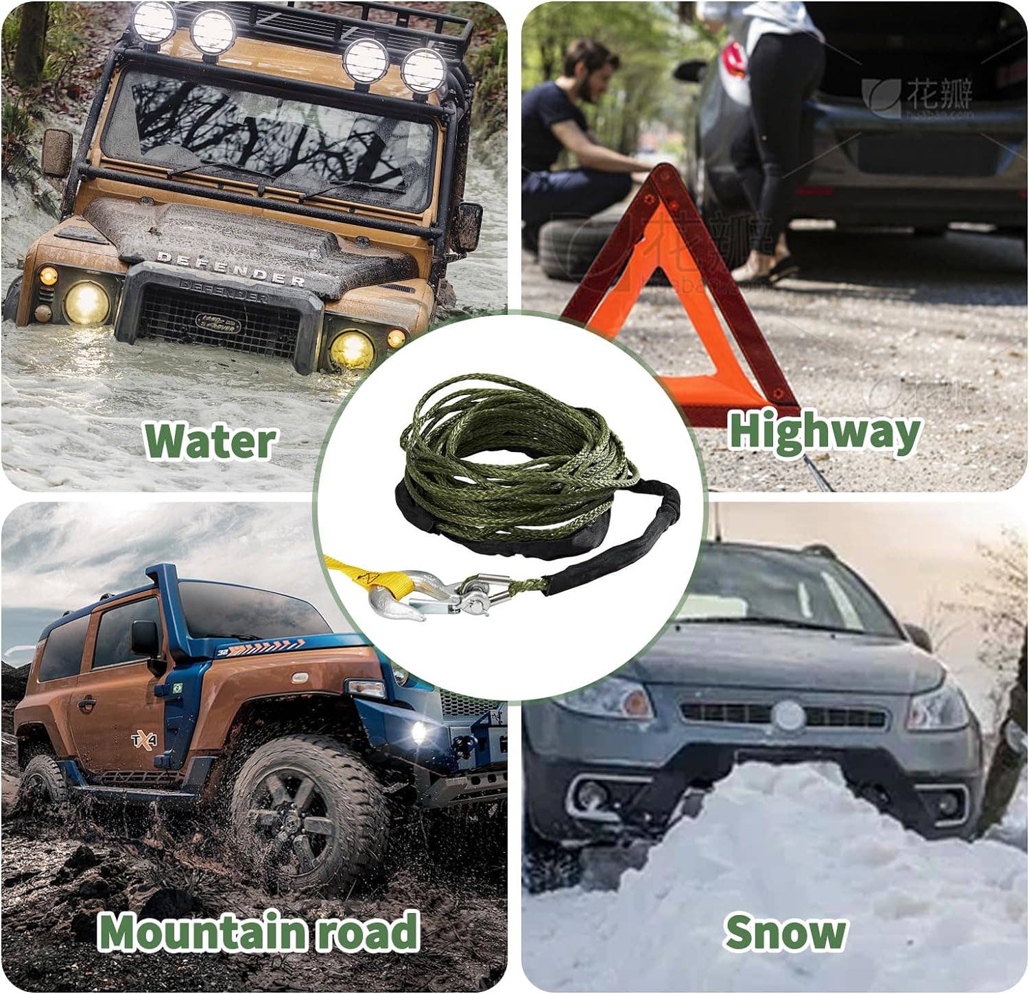 Off Terrain – wholesale Sporting accessories – Off Terrain Synthetic Winch Rope6