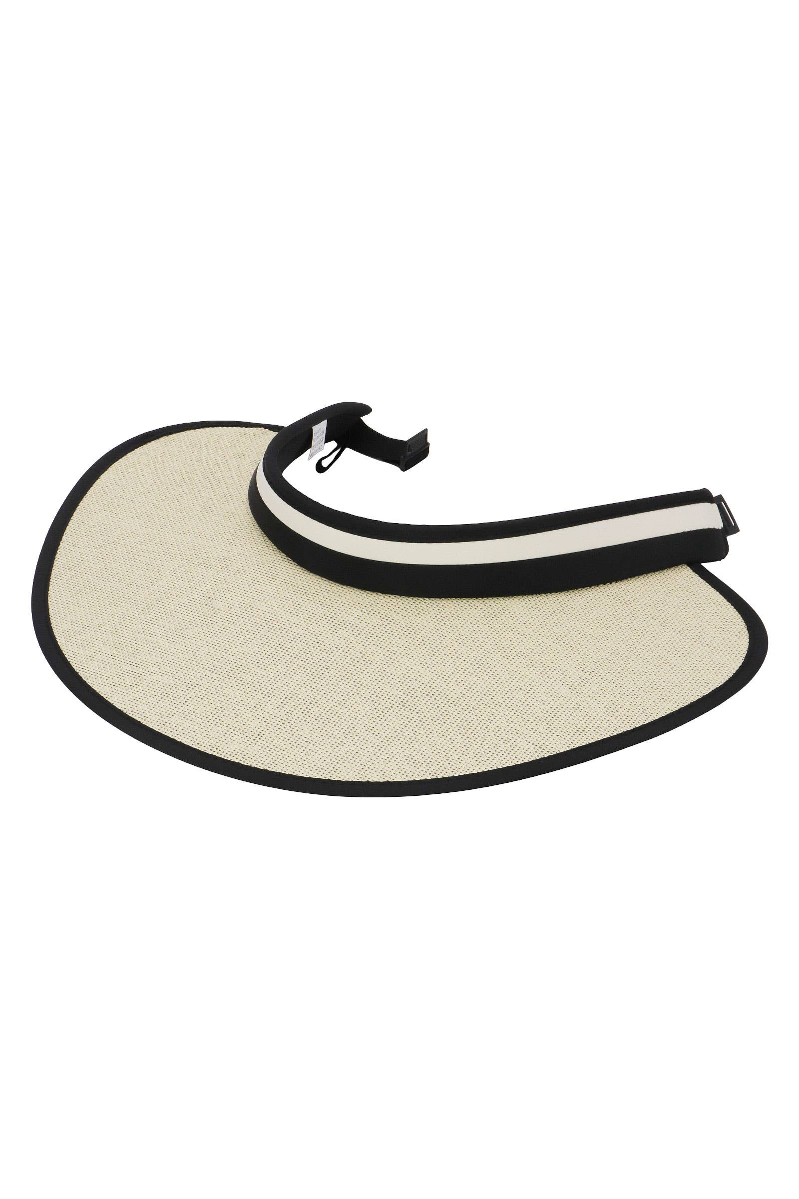 ASSORTED Stripe Paper Straw Roll-up Pack N Go Sun Visor for wholesale on Faire5