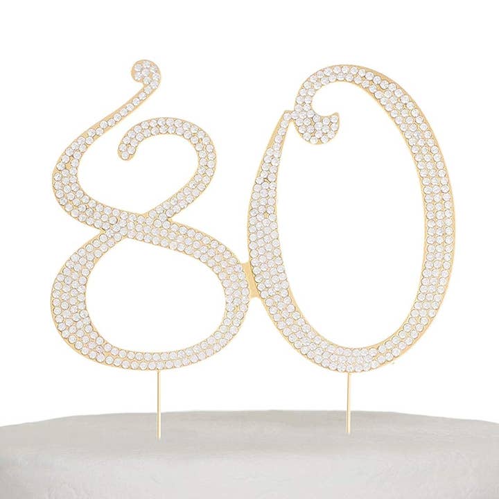 Décoration de gâteau 80 - Dorée pour la vente par Ella Celebration