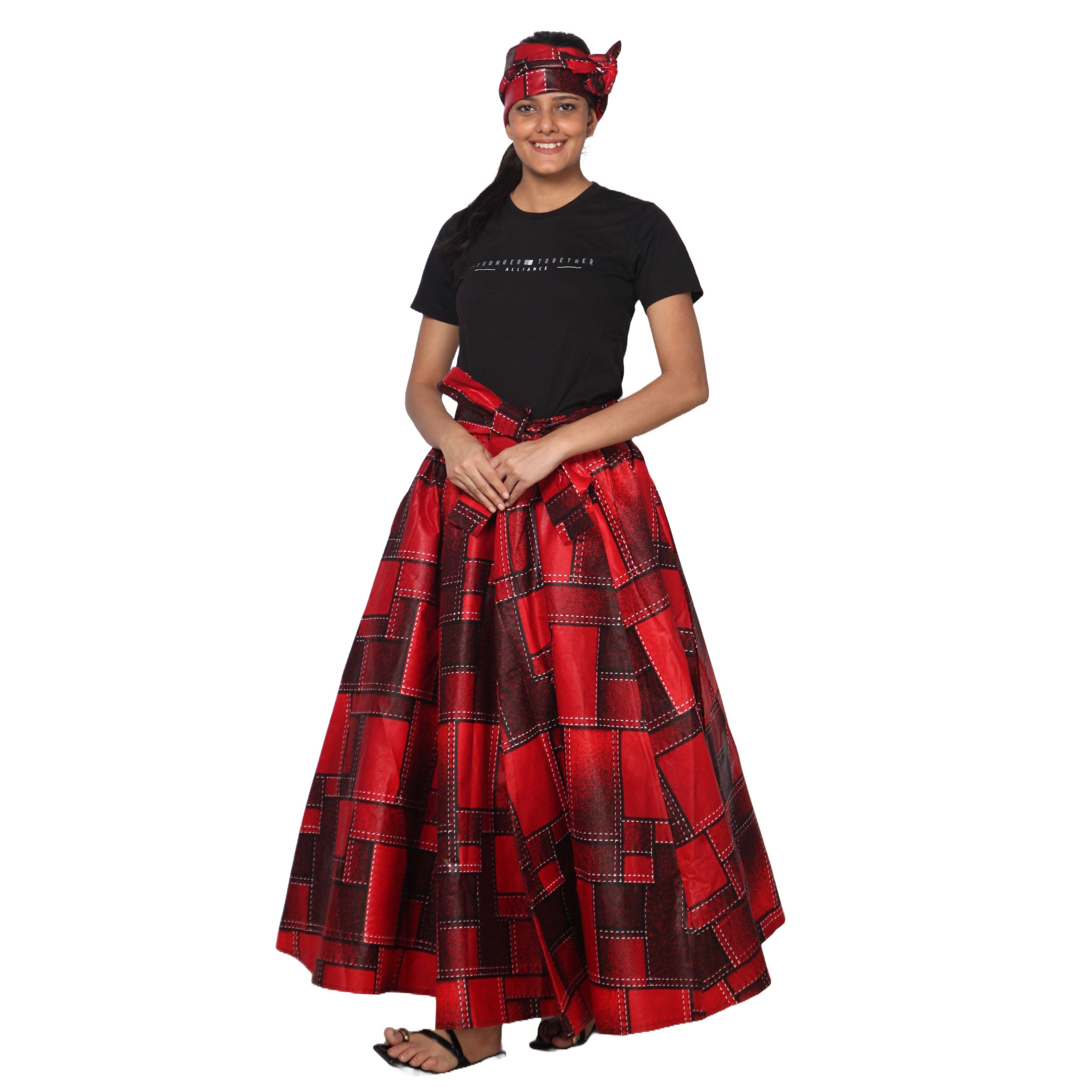 African Stars - Wholesale Skirt - Women's - Women's African Printed Long Maxi Skirt -- FI-327